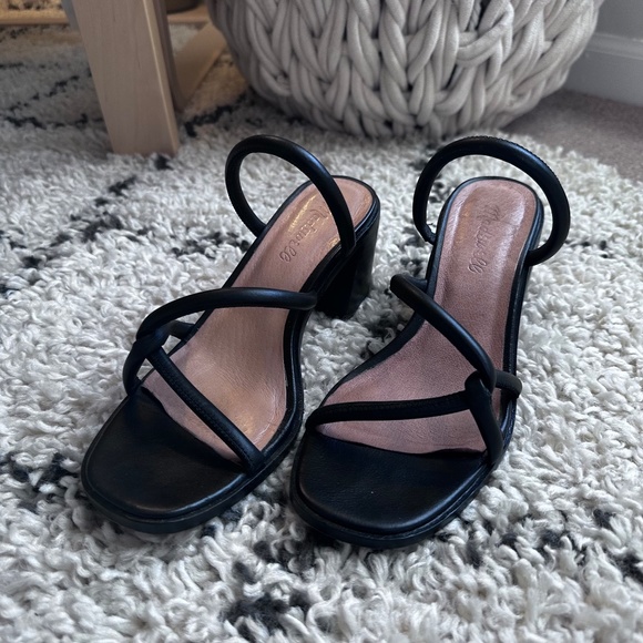 Madewell Tayla Sandal Black Leather  Size 7 - Picture 3 of 7